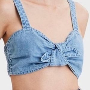 NWT American Eagle Chambray Crop Top
